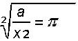 vergrößerte Formel: 2. Wurzel aus a durch x mal 2 ist pi