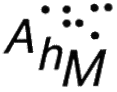 diagonaler Schriftzug AhM und darüber in Braille